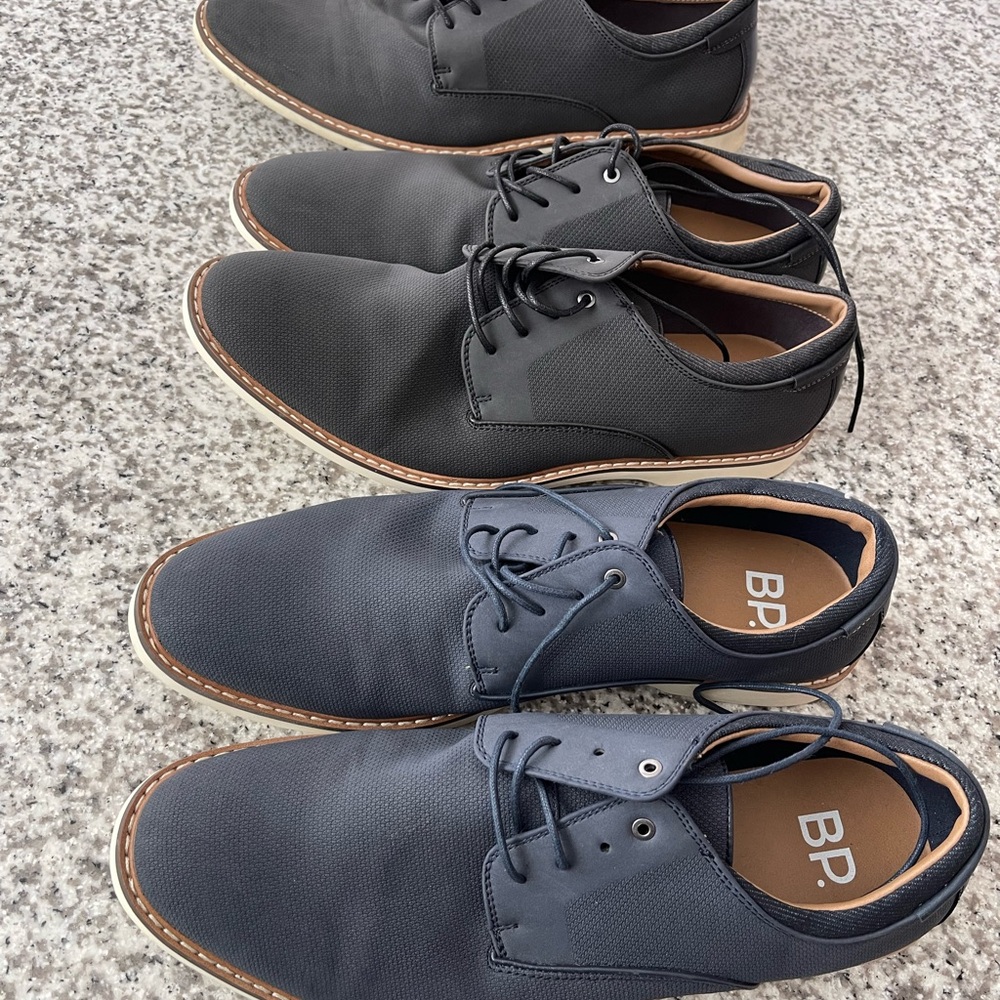 bp Black and Blue Oxfords with Minimalist Design